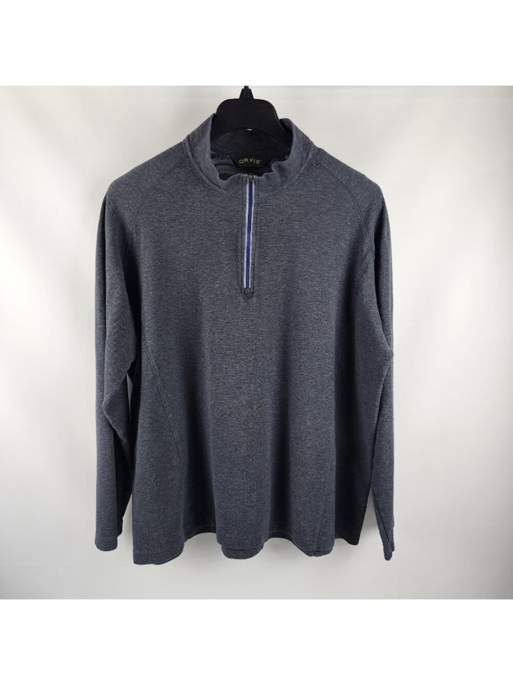 Orvis Sweatshirt Mens XXL Gray Activewear 1/4 Zip Pullover 2BYF
